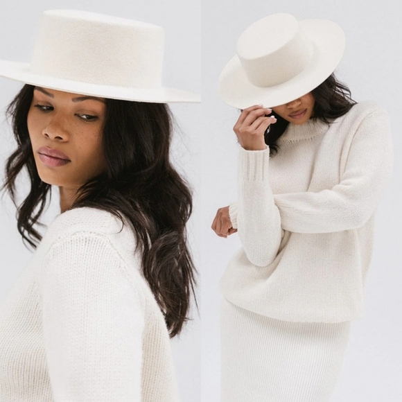 Gigi Pip Dahlia Boater Hat Felt Hat For Ladies - Picture 4 of 5